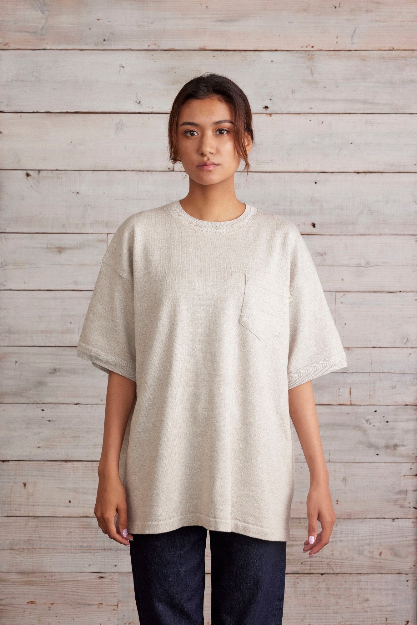 USL LINEN POCKET KNITEE リネンポケットニッティー / No,312305-170205